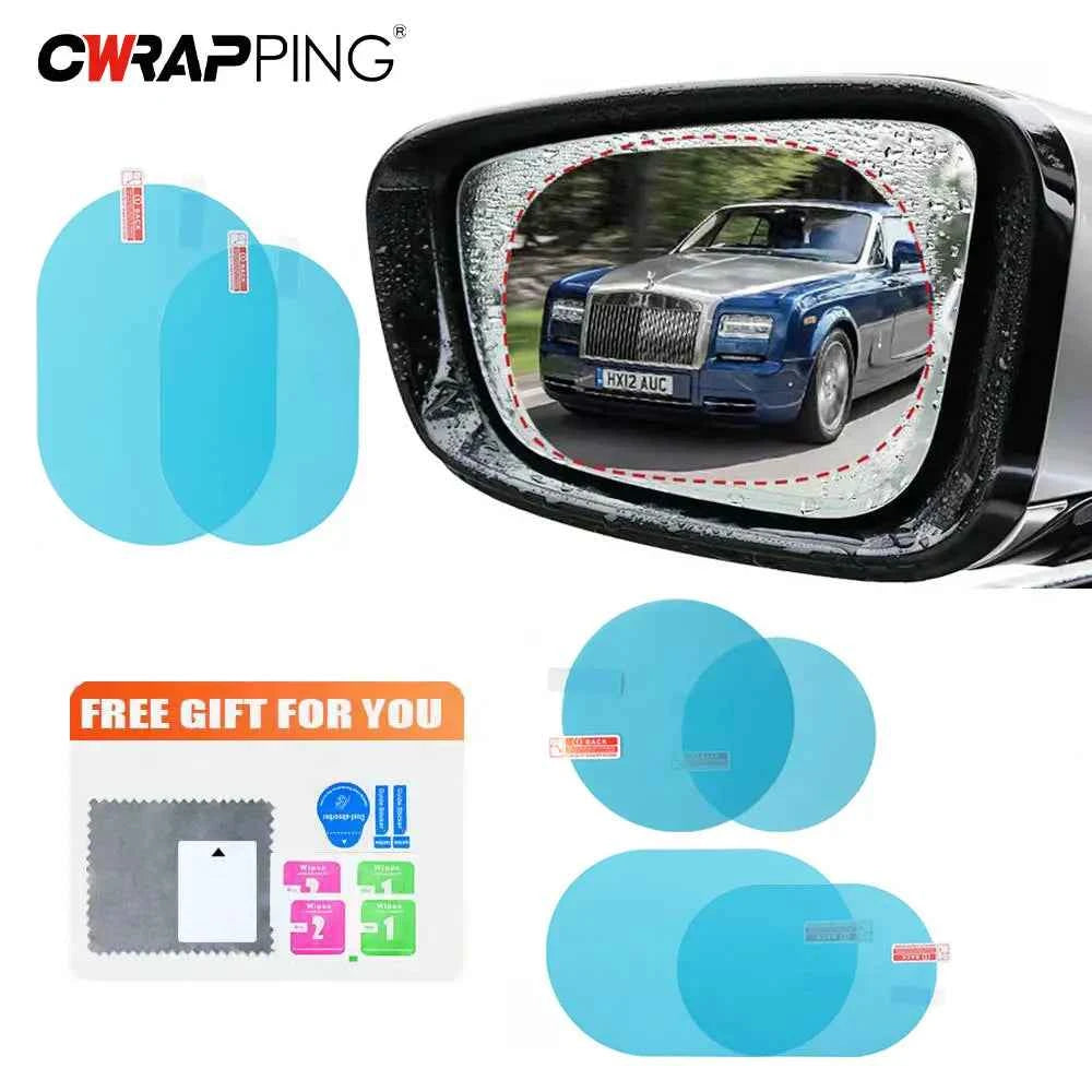 Film Anti-Pluie Rétroviseur Voiture - Protection Hydrophobe Transparent