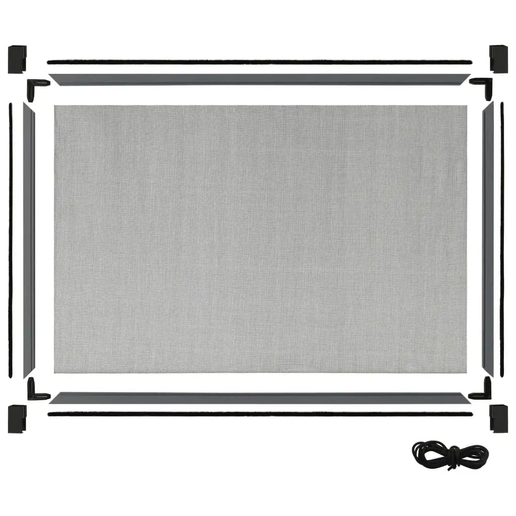 Moustiquaire Extensible pour Fenêtre vidaXL – Cadre Aluminium, (75-143)x50 cm, Sans Perçage