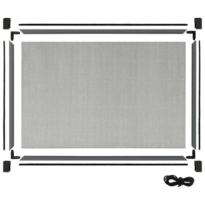 Moustiquaire Extensible pour Fenêtre vidaXL – Cadre Aluminium, (75-143)x50 cm, Sans Perçage
