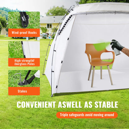 Cabine de Peinture Portable SucceBuy – Tente Pliable Oxford 210D, 2 Tailles, Film Protecteur Inclus