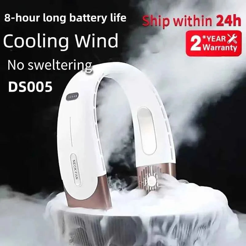Ventilateur Tour de Cou USB 8000mAh – Sans Lames, Rechargeable, 100 Vitesses