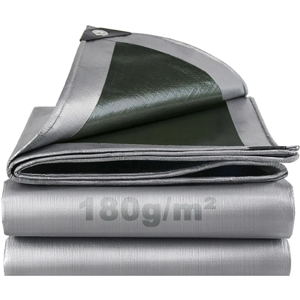 Bâche Imperméable 180g/m² PE - Protection UV Résistante Intempéries Jardin Piscine Bois