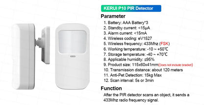 Alarme Maison KERUI G70 – Écran Tactile 7" IPS, 4G/WiFi/GSM, Compatible Tuya, Alexa & Google Home