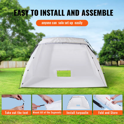 Cabine de Peinture Portable SucceBuy – Tente Pliable Oxford 210D, 2 Tailles, Film Protecteur Inclus