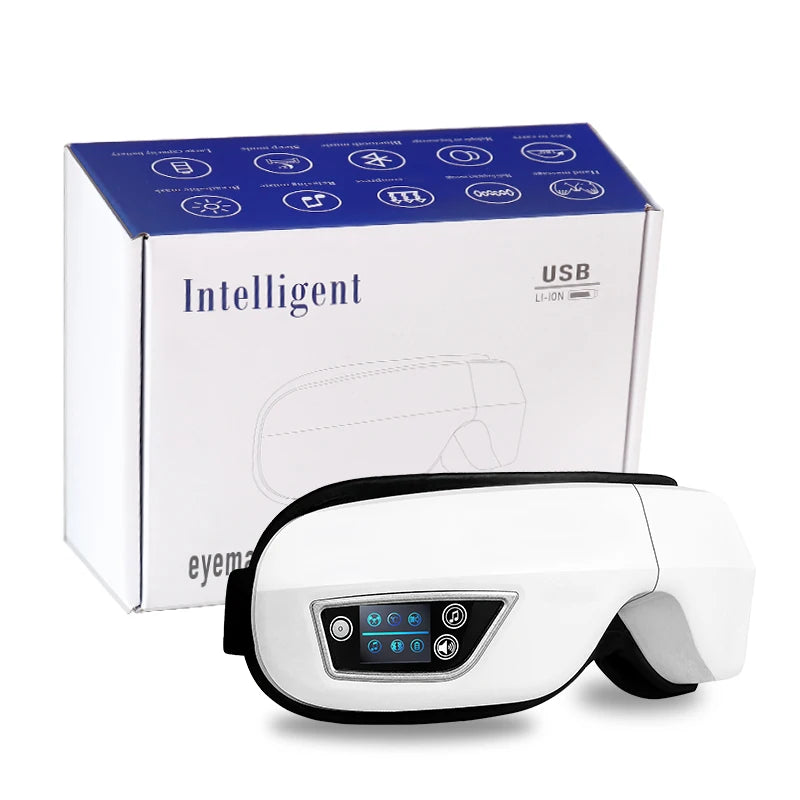6D Smart Eye Massager Vibration Airbag Compress Eye Care Instrument Bluetooth Music Eye Massage Glasses Eye Relax Fatigue