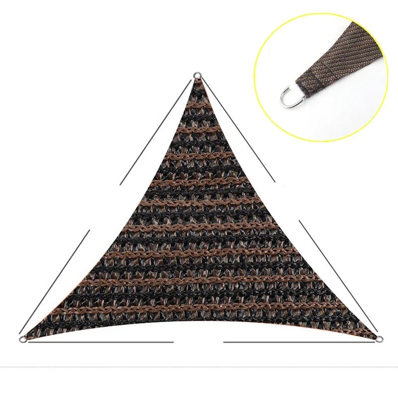 Voile d’ombrage triangulaire en HDPE – Ombrage 90-95%, Anti-UV | Terrasse, Jardin, Piscine