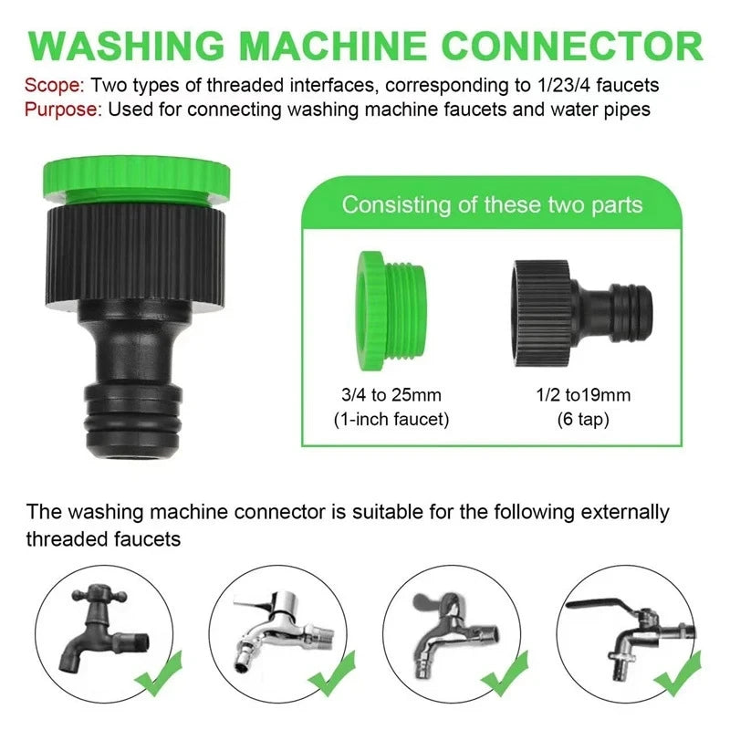 Tuyau d'Arrosage Extensible avec Pistolet Haute Pression 7 Modes
