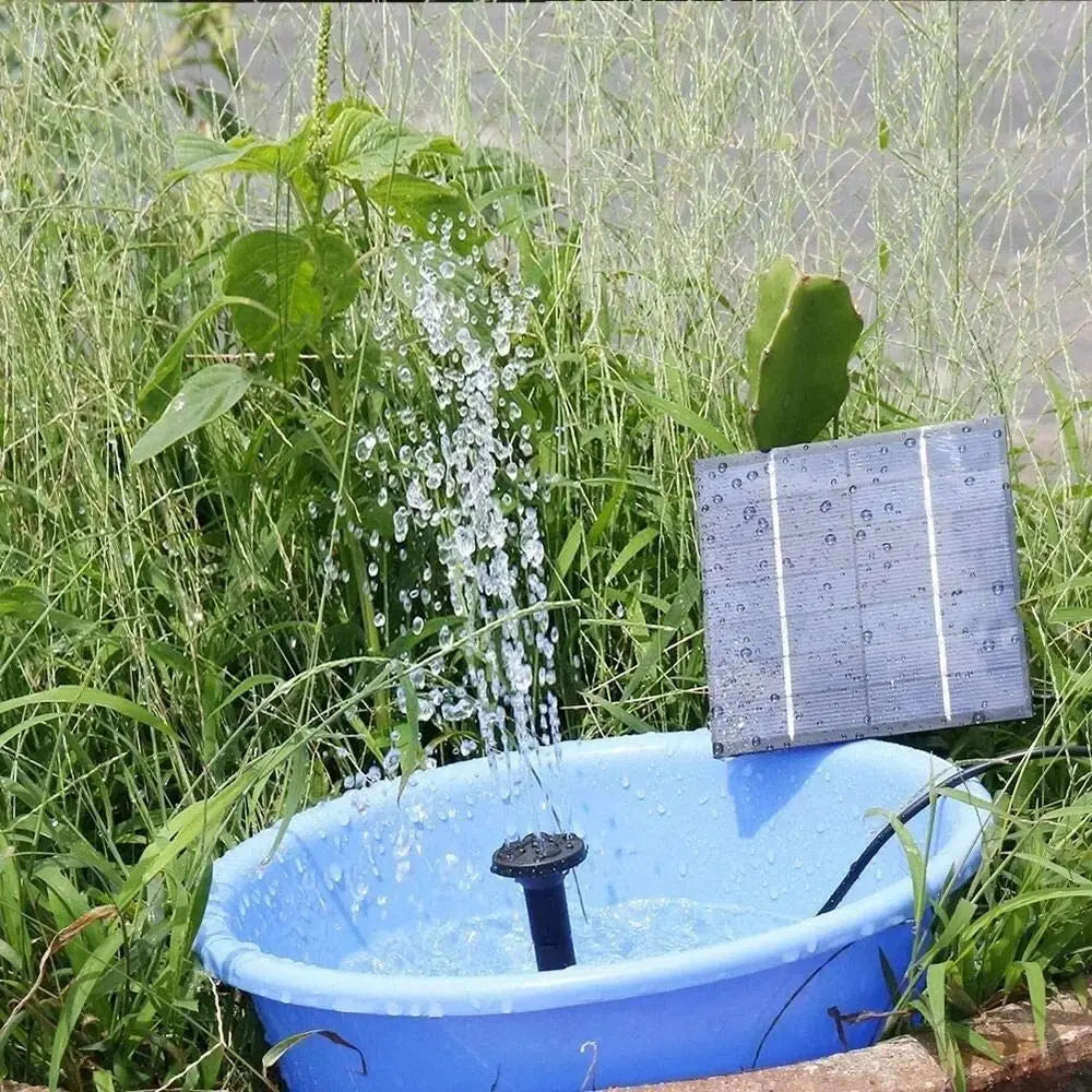 Kit Pompe Fontaine Solaire 1.4W – 11cm, Bassin, Bain d'Oiseaux & Jardin