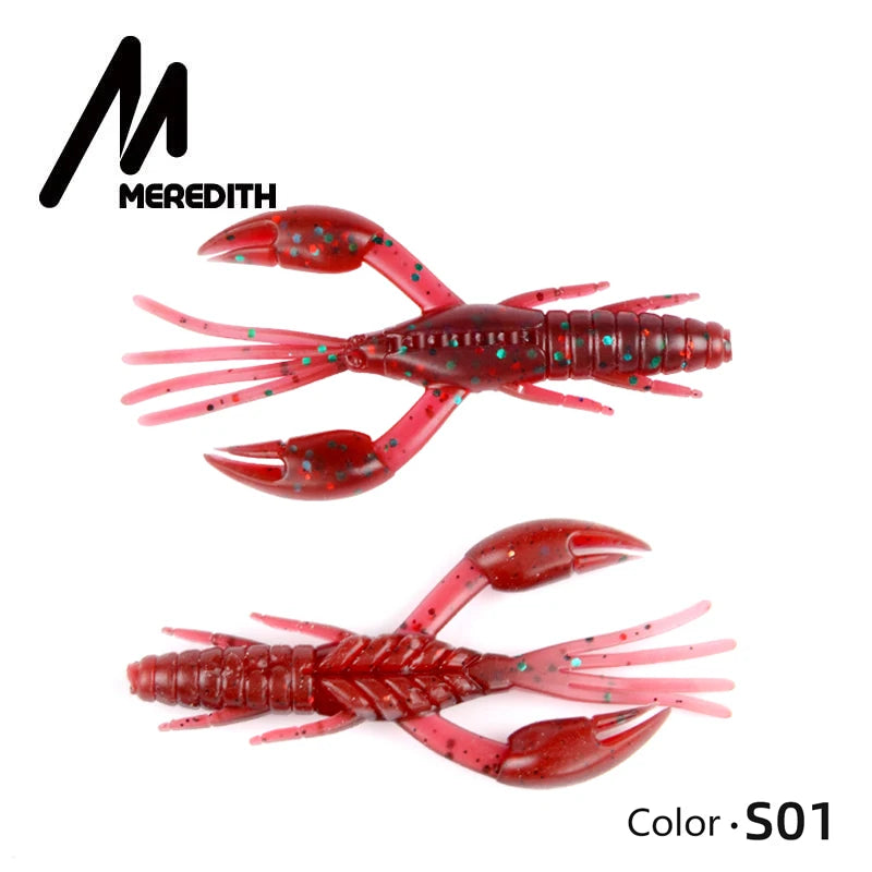 Leurres Écrevisse DoliveCraw 50mm/65mm/80mm - Lot 5 Leurres Souples Silicone Bar Brochet