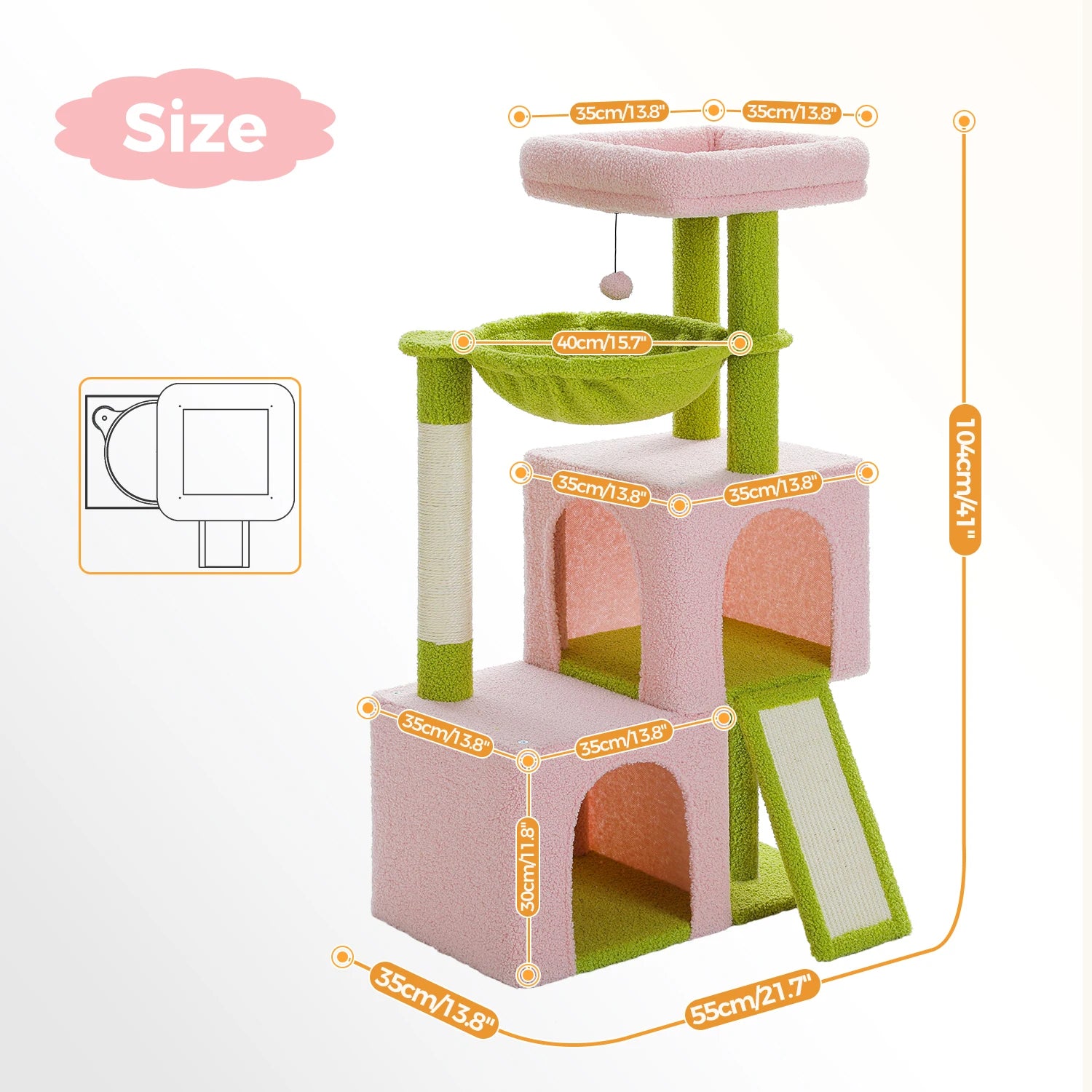 Arbre à Chat XXL Multi-Niveaux - Tour avec Griffoirs Sisal, 2 Niches, Jouets Intégrés