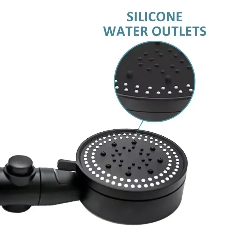 Pommeau de Douche Haute Pression 5 Modes – Économie d'eau, Réglable, Inox & ABS