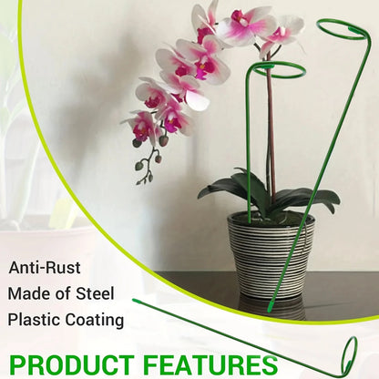 Tuteur Anneau Support Tige Plante Métal – 35 / 45 / 55 cm | Lot de 1, 3 ou 5