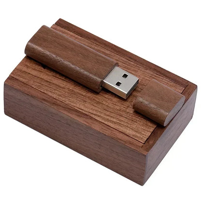 Clé USB en Bois Personnalisée – Logo Gratuit | 4 à 128 Go | Coffret Cadeau