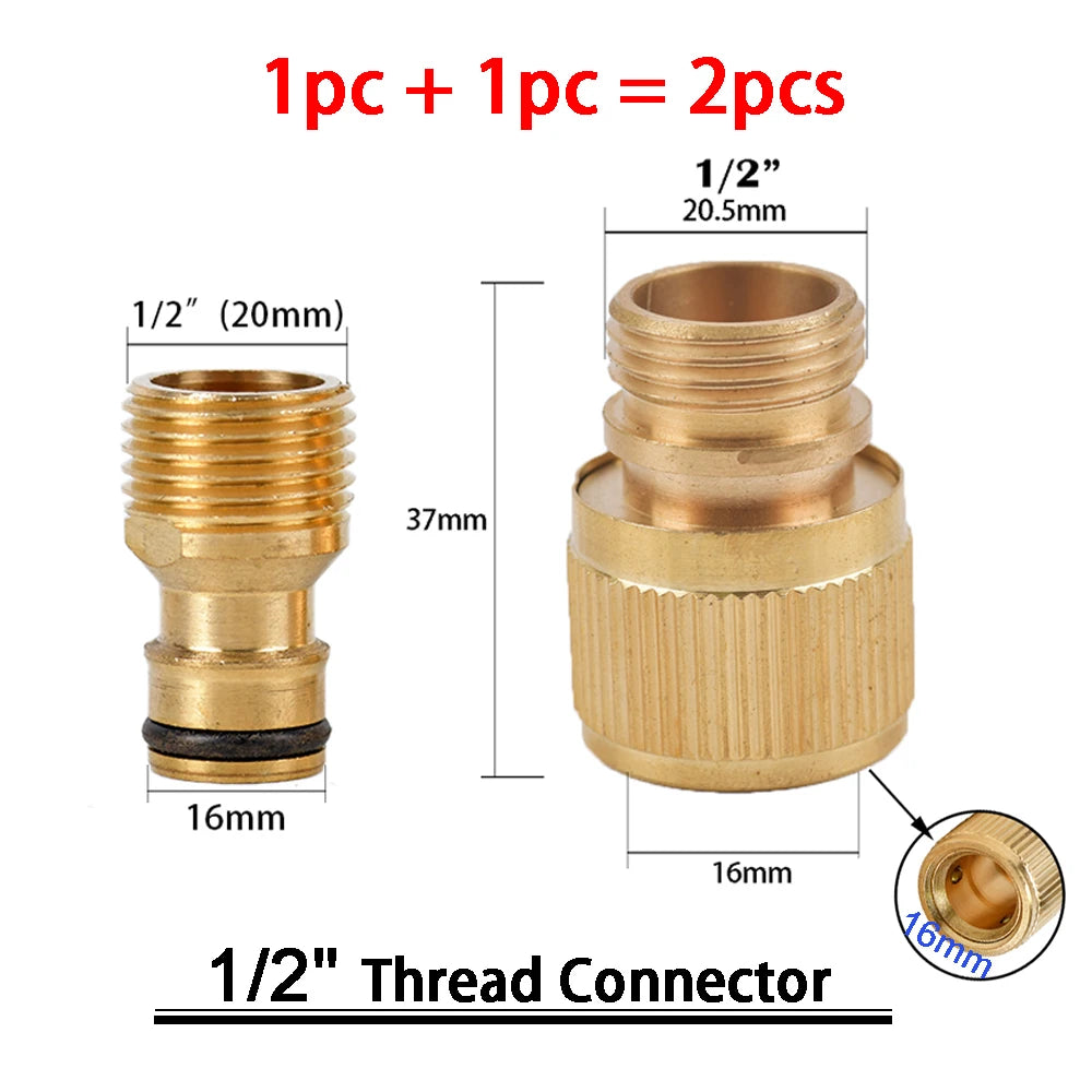 Raccords Rapides en Laiton pour Tuyau de Jardin – Filetage BSP 1/2" & 3/4" – Lot de 2 (22 Modèles)