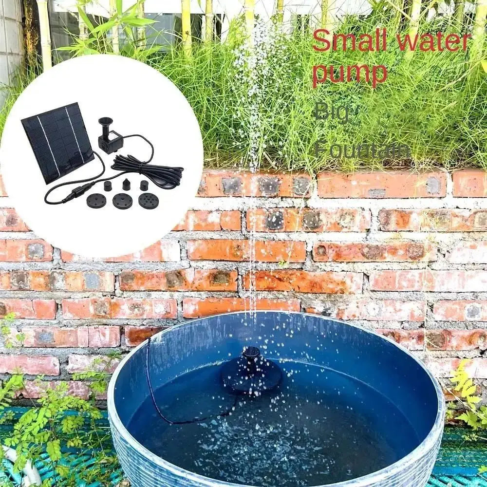 Kit Pompe Fontaine Solaire 1.4W – 11cm, Bassin, Bain d'Oiseaux & Jardin