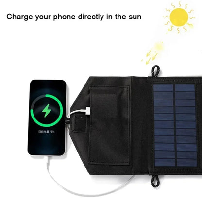 Panneau Solaire Pliable 6 Panneaux 20W – Chargeur USB 5V Portable pour Camping, Randonnée & Power Bank