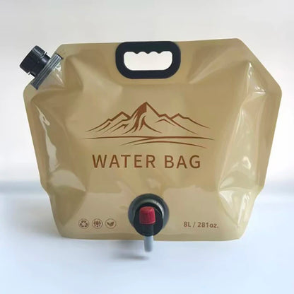 Sac de Stockage d'Eau Pliable avec Robinet – Camping & Randonnée (3L / 5L / 8L)