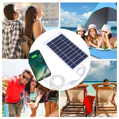 Panneau Solaire Portable USB 2W/5W - Chargeur Étanche Randonnée & Camping