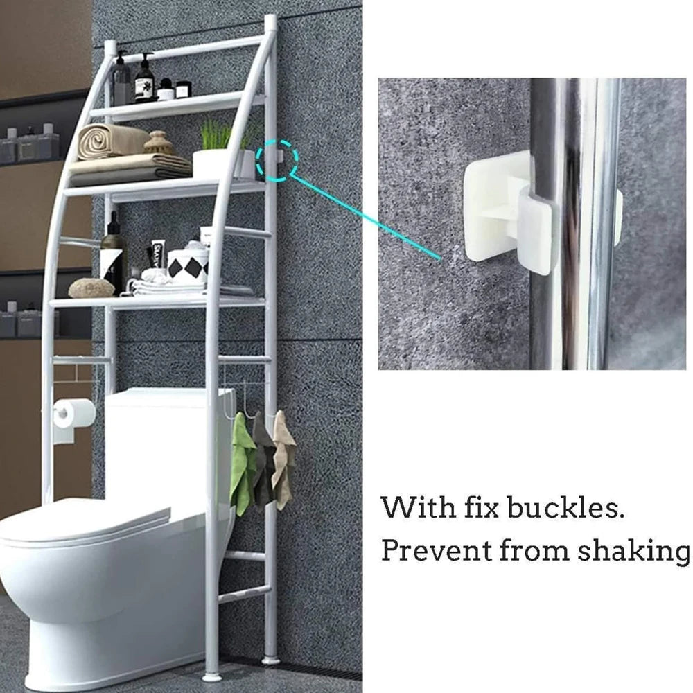 Étagère Salle de Bain 3 Niveaux en Métal