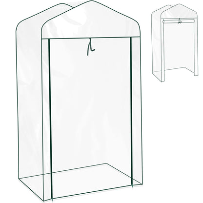 Housse de Serre de Jardin Transparente PVC – Imperméable, Anti-UV, Double Fermeture Éclair | 2 Tailles