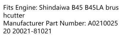 Carburateur pour Shindaiwa B45 / B45LA / B45INTL — Réf. A021002520