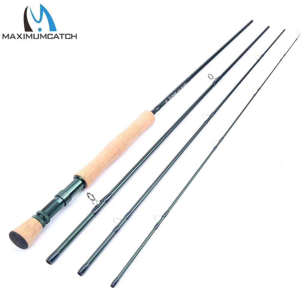 Canne à Mouche Maximumcatch 3-8WT Combo Set 8'6"-9' Medium-Fast Moulinet Soie Triangle Tube