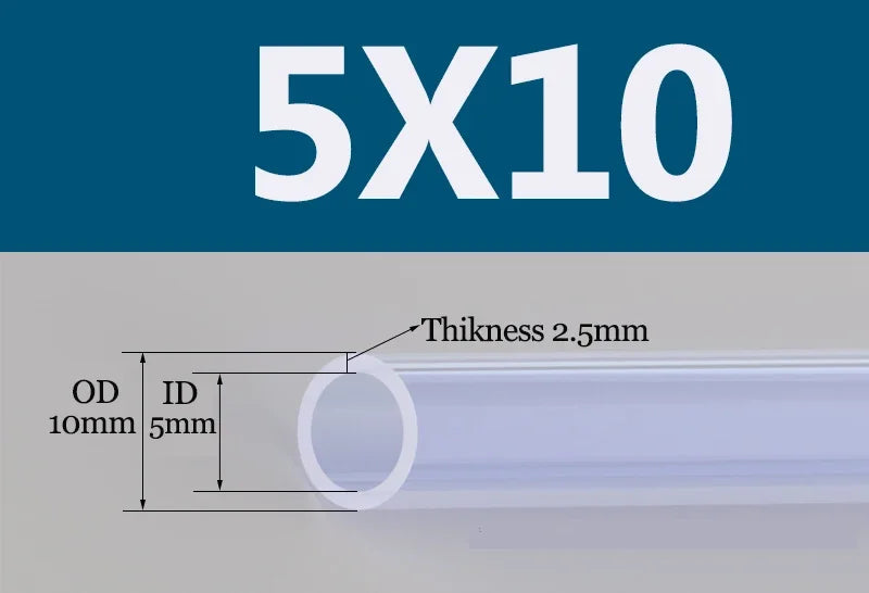 Tuyau Silicone Alimentaire Transparent | Flexible Non Toxique 2 à 18mm - 1m ou 5m
