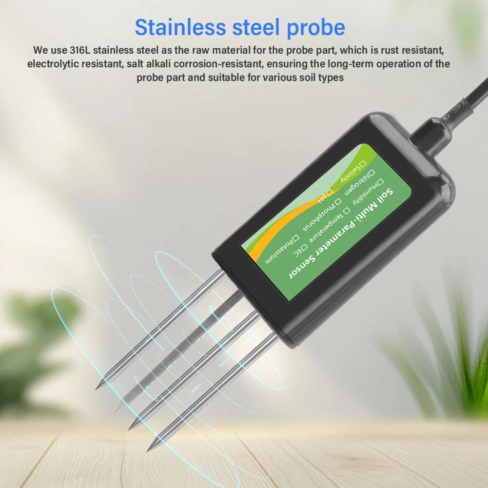 YAGO Soil Sensor 8 in 1 for Agriculture pH EC Moisture NPK Tester Android/HarmonyOS USB Smart Soil Meter for Precision Farming