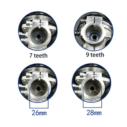 Boîte de Vitesses Coupe-Bordures 26mm/28mm — Tête d'Engrenage Universelle 7 ou 9 Dents