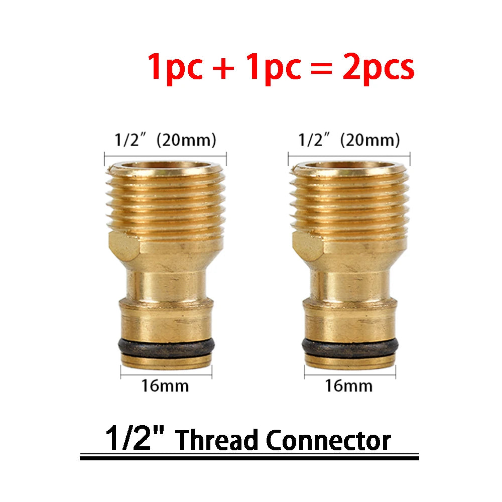 Raccords Rapides en Laiton pour Tuyau de Jardin – Filetage BSP 1/2" & 3/4" – Lot de 2 (22 Modèles)