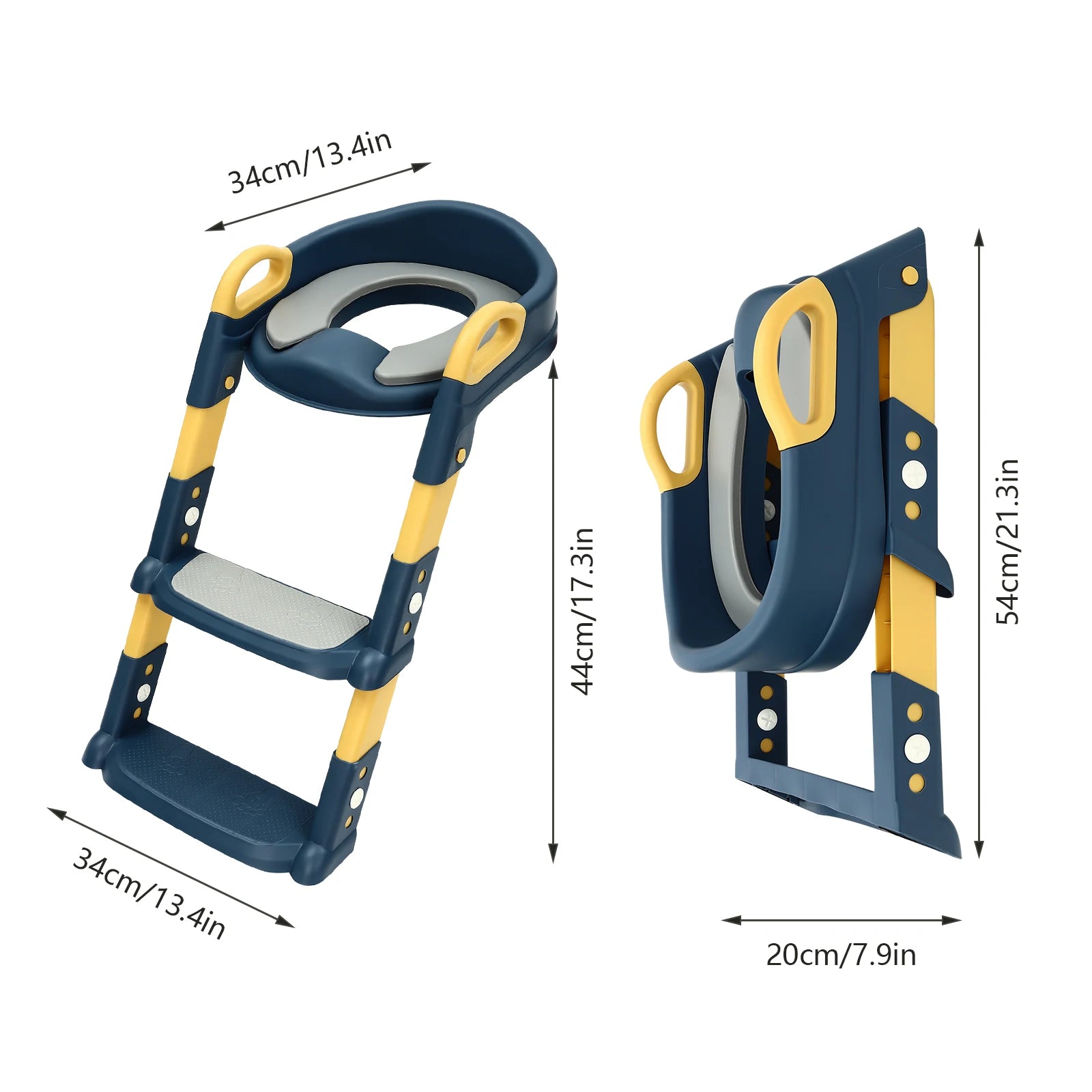 Réducteur de Toilette avec Marches pour Enfants 2-7 ans - Siège Pot Pliable Ajustable