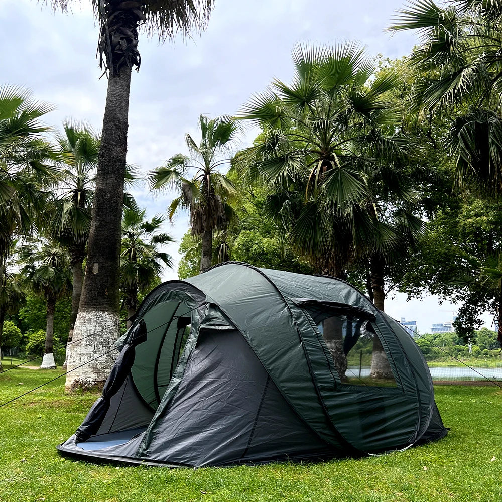 Camping en tente automatique pop-up 5-8 personnes - Ouverture instantanée 280x210cm