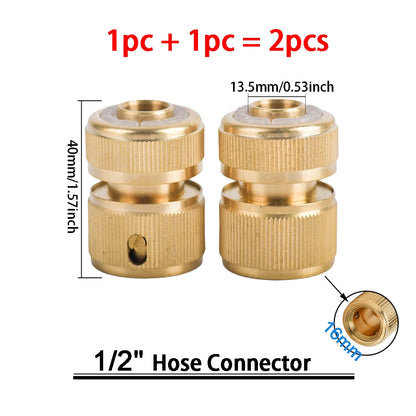 Raccords Rapides en Laiton pour Tuyau de Jardin – Filetage BSP 1/2" & 3/4" – Lot de 2 (22 Modèles)