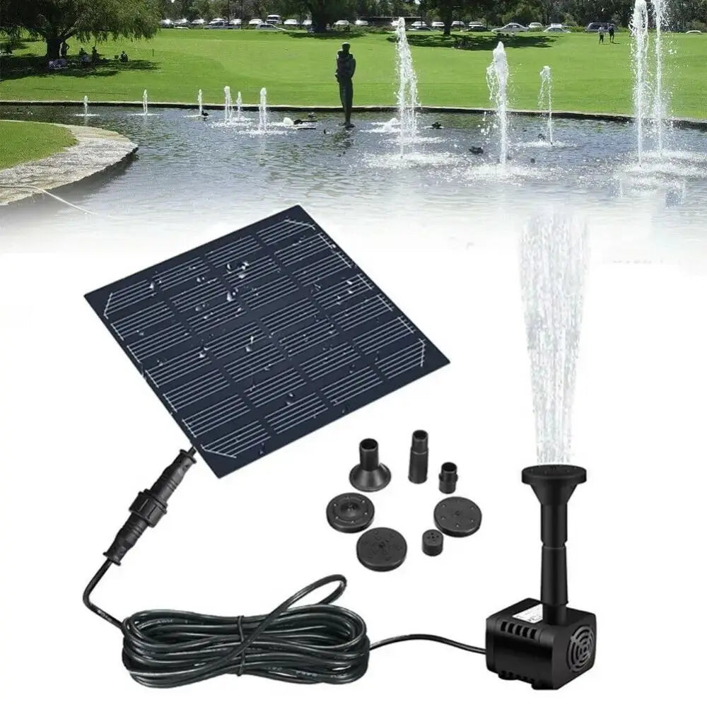 Kit Pompe Fontaine Solaire 1.4W – 11cm, Bassin, Bain d'Oiseaux & Jardin