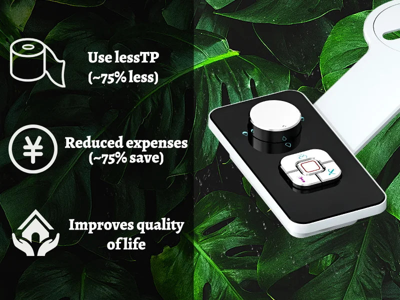 Douchette WC Bidet Ultra-Fine - Accessoire Toilette Non-Électrique Double Buse