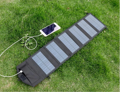 Panneau Solaire Pliable 6 Panneaux 20W – Chargeur USB 5V Portable pour Camping, Randonnée & Power Bank