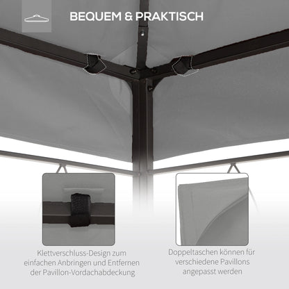Toit de Remplacement Pavillon de Jardin 3x4m – Polyester 180g/m² Anti-UV | Outsunny