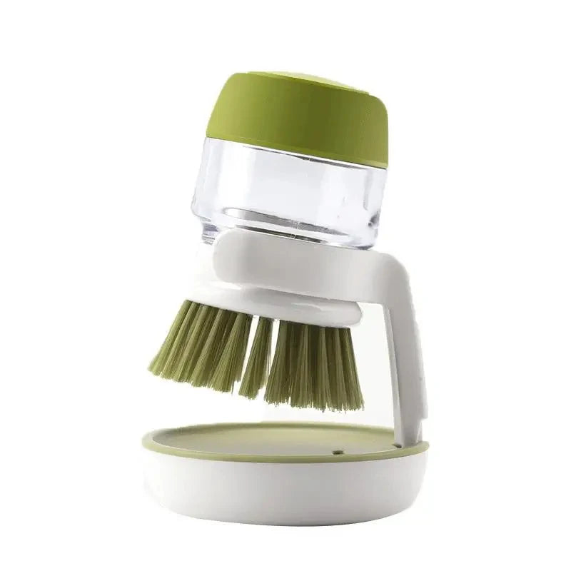 Brosse à Vaisselle avec Distributeur de Savon Intégré – Tête Remplaçable, Support Inclus