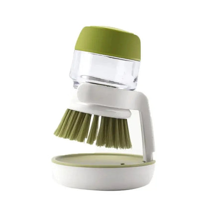 Brosse à Vaisselle avec Distributeur de Savon Intégré – Tête Remplaçable, Support Inclus