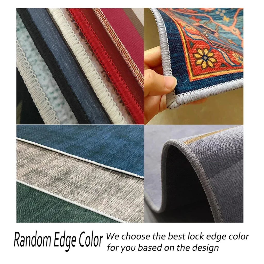 Tapis Géométrique Nordique - Décoration Salon Chambre Antidérapant Lavable