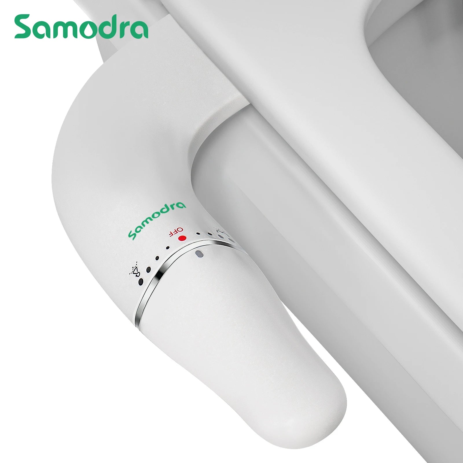 Douchette WC SAMODRA Ultra Slim - Double Buse Pression Réglable - Sans Électricité