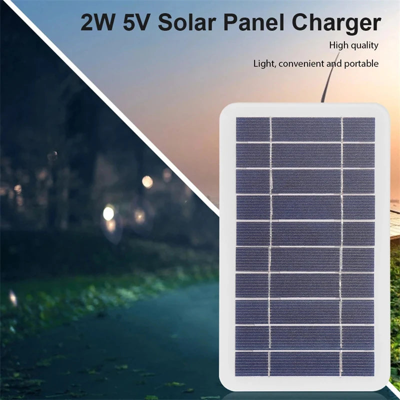 Panneau Solaire Portable USB 2W/5W - Chargeur Étanche Randonnée & Camping