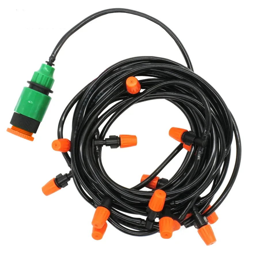 Kit de Brumisation et Irrigation par Aspersion – Tuyau PE 4/7mm, 5m à 20m, Arrosage Automatique Jardin
