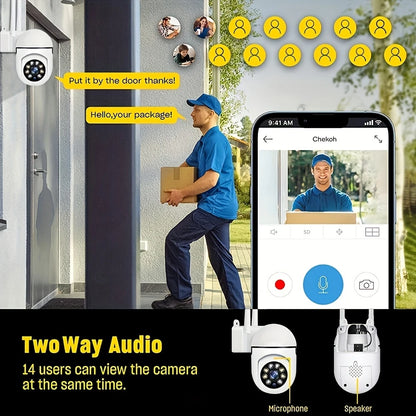 Caméra de Sécurité WiFi 1080P HD BoyKeep – Vision Nocturne Couleur, Audio Bidirectionnel, Rotation 360°