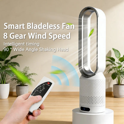 Ventilateur Colonne Sans Pale — Silencieux, Design & Sécurisé