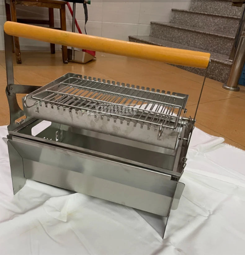 Barbecue à Charbon Rotatif avec Grille Retournable – Démontable | Jardin & Terrasse