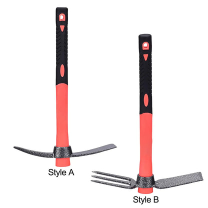 Houe de Jardinage Double Tête en Acier Carbone – Binage, Désherbage & Ameublissement du Sol (2 Styles)