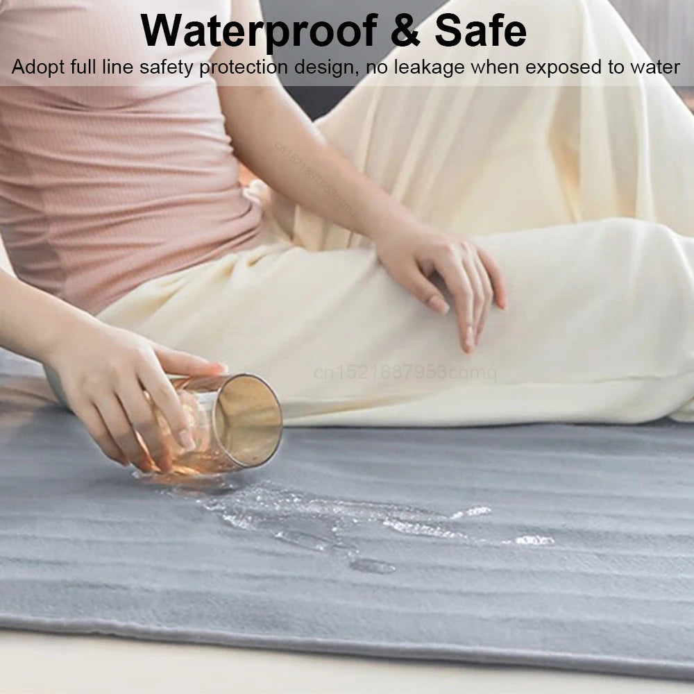 Couverture Chauffante Électrique Thermostat Automatique Double 120x150cm 220V Plaid Chauffant