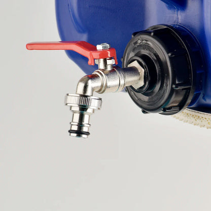 Adaptateur Robinet Cuve IBC S60×6 – Raccord Rapide 16mm Laiton/Alliage | Jardin & Maison