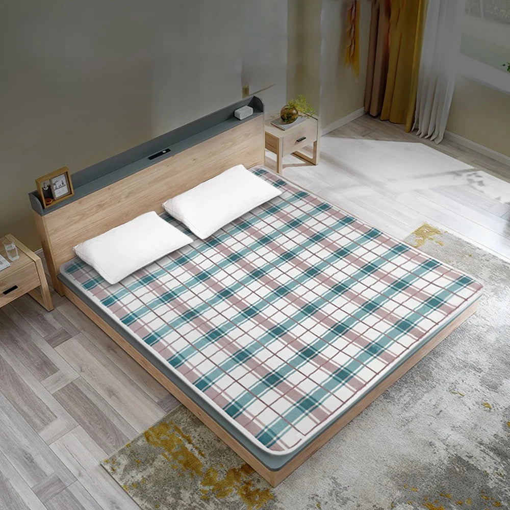 Couverture Chauffante Électrique Thermostat Automatique Double 120x150cm 220V Plaid Chauffant